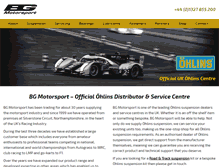 Tablet Screenshot of bgmotorsport.co.uk